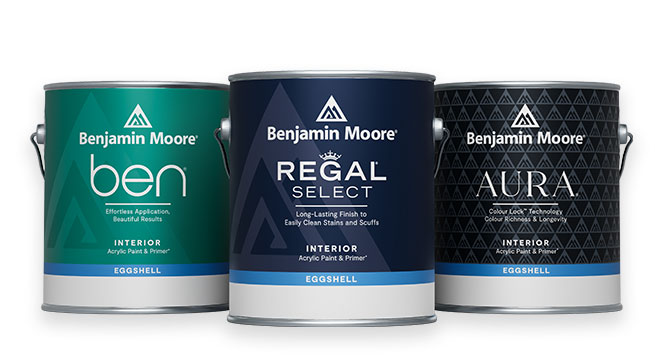 3.79 L cans Regal® Select, Aura®, and Ben® Interior paint.